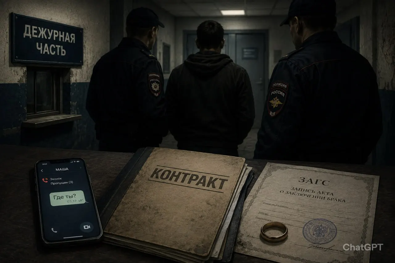 44-летний мужчина пропал в новогодние праздники. Семья узнала, что он подписал контракт и числится пропавшим на фронте; родственники подозревают фиктивный брак и жалуются на бездействие полиции.