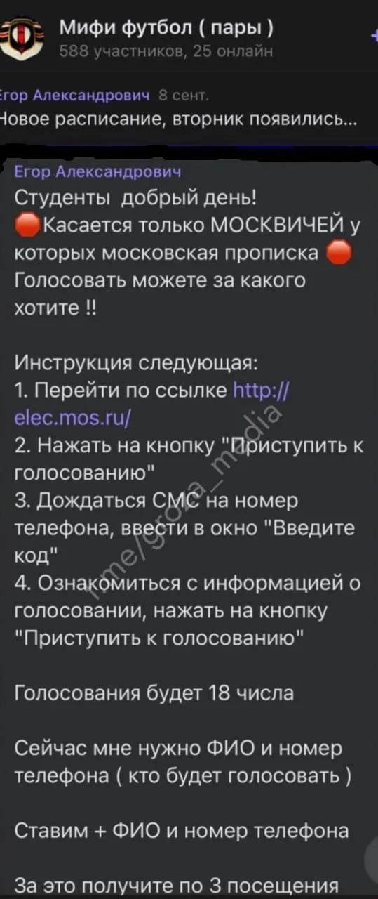 Преподаватель МИФИ предложил засчитать три занятия по физкультуре за участие в выборах через онлайн-голосование, что вызвало обсуждение.